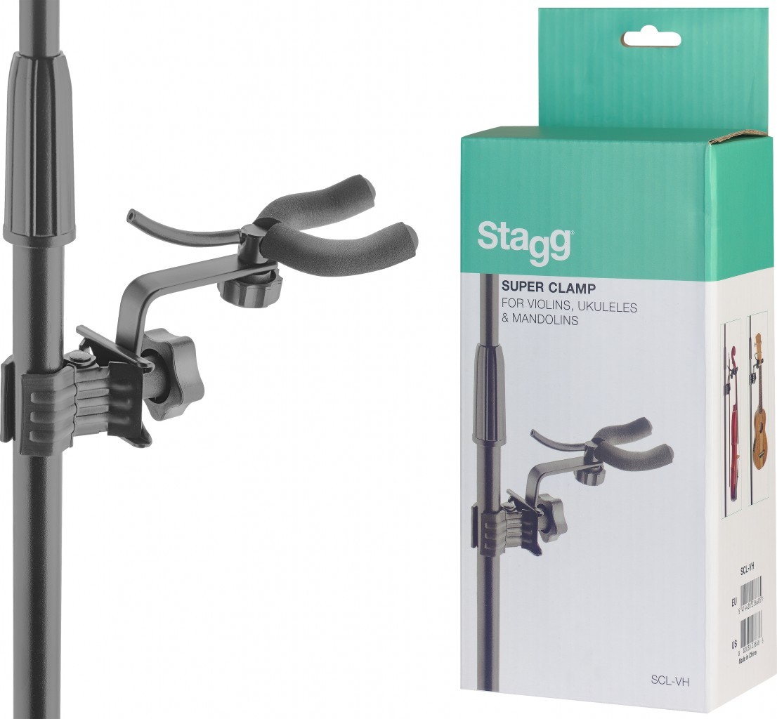 Stagg SCL-VH Ukulele, Violin Or Mandolin Holder With Clamp