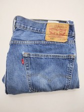 Levis 505 Jeans Mens 36x30 Blue Denim Regular Fit Straight Leg Medium Wash