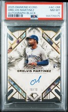 2025 TOPPS DIAMOND ICONS AUTOS BLACK #AC-OM ORELVIS MARTINEZ 10/10 PSA 8