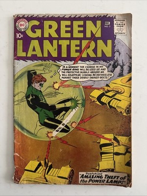 RARE Vintage GREEN LANTERN #3--1960 DC GIL KANE Silver-Age Key Comic Book