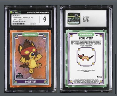 Veefriends Topps Chrome Hodl Hyena 1/25 cgc9