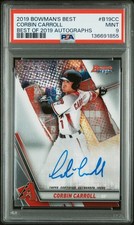 2019 Bowman's Best CORBIN CARROLL Autograph Rookie Auto PSA 9 Mint Best of 2019