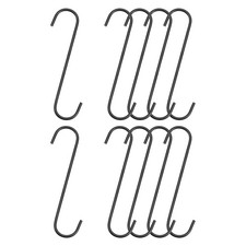 10X 8inch/200mm Extra Long S Hanging Hooks for Garden Bathroom Workshop Kitchen