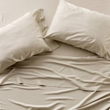 King 400 Thread Count Rayon from Bamboo Sheet Set Light Olive Green