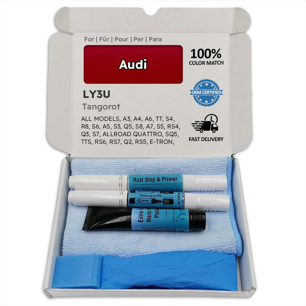 Lackstift für Audi Rot TANGOROT LY3U A3 A4 A6 TT S4 R8 S6 A5 S3 Q5 S8 A7 S5 RS4