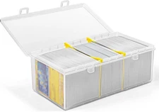 400 Count Plastic Trading Card Storage Box 8x4.25x2.75, 1 Pack Loose 