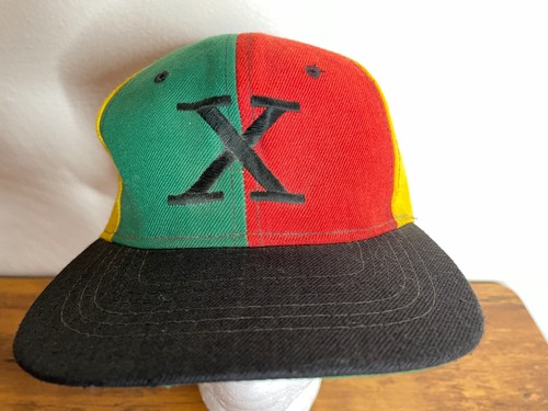 Vtg Malcolm X Snapback Hat Cap 90s Pinwheel Headmaster - Picture 5 of 8