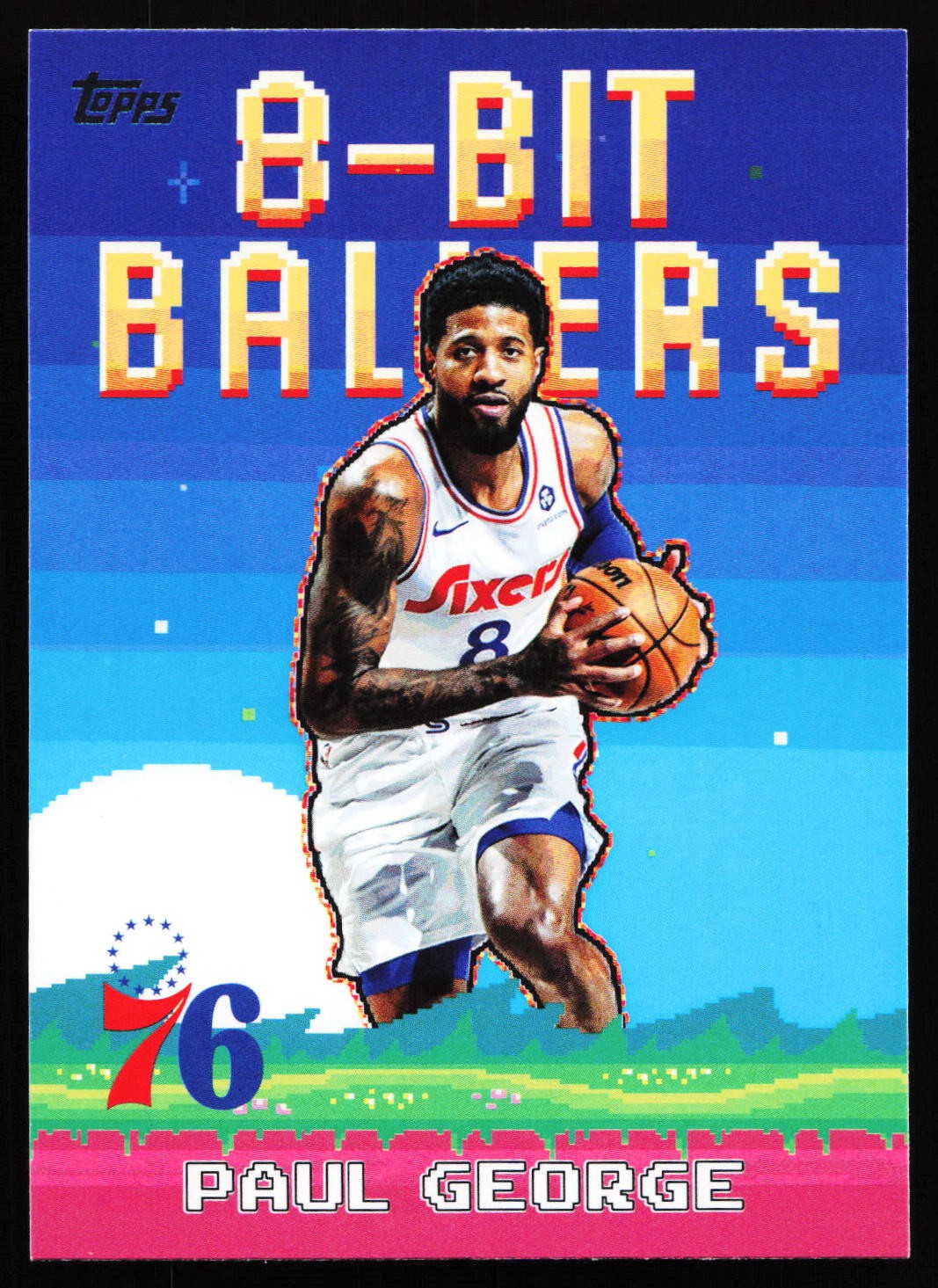 2025-26 Topps #8B-7 Paul George 8-Bit Ballers