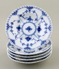 ROYAL COPENHAGEN BLUE FLUTED FULL LACE 15.75CM 5¾” RARE BOWLS 1081 X 5 MINT!
