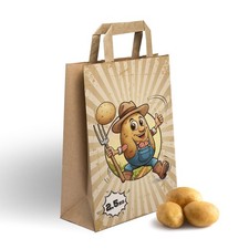 50 Papiertragetaschen 2,5kg Kartoffeln Papiertasche Kartoffelbeutel Flachgriffe