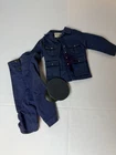 Vtg 1960s GI Joe Hasbro Action Pilot Dress Uniform With Hat As-Is