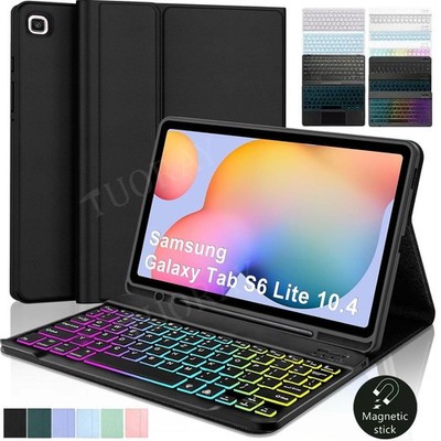 Für Samsung Galaxy Tab S6 Lite 10,4'' Hülle mit Bluetooth QWERTZ Tastatur Maus DE