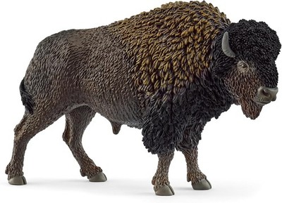 Wild Life - Large, 5'' North American Bison Figurine. Realistic, Hand-Painted Har