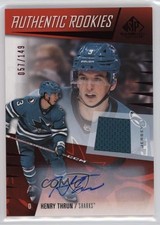 2023 Upper Deck SP Game Used Authentic Rookies Jersey /149 Henry Thrun Auto 0y9w