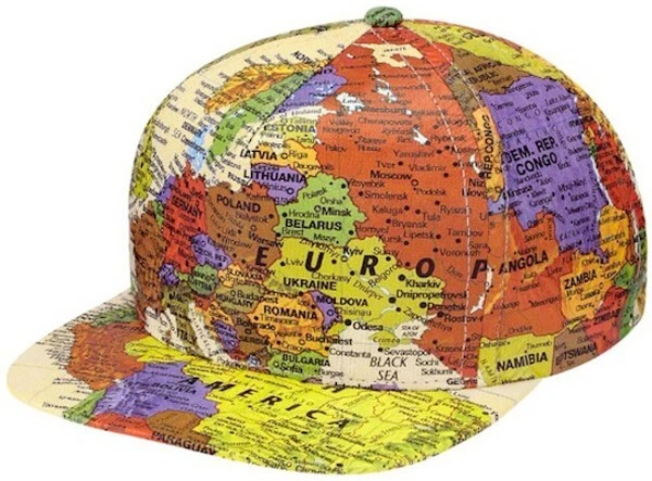 Carte du monde suprême 5 panneaux multi