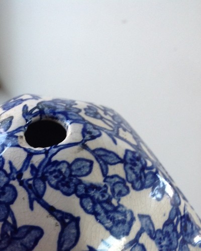 BLUE STAFFORDSHIRE ENGLAND CARDIFF CASTLE GINGER JAR - Picture 4 of 4