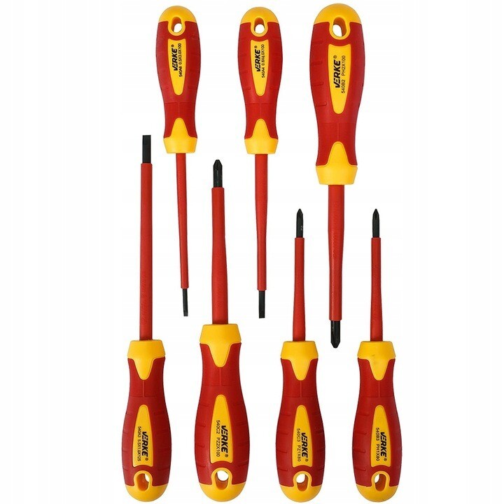Kit 7 Giraviti Isolati VDE 1000V - Acciaio S2 per Elettricisti Sicuri
