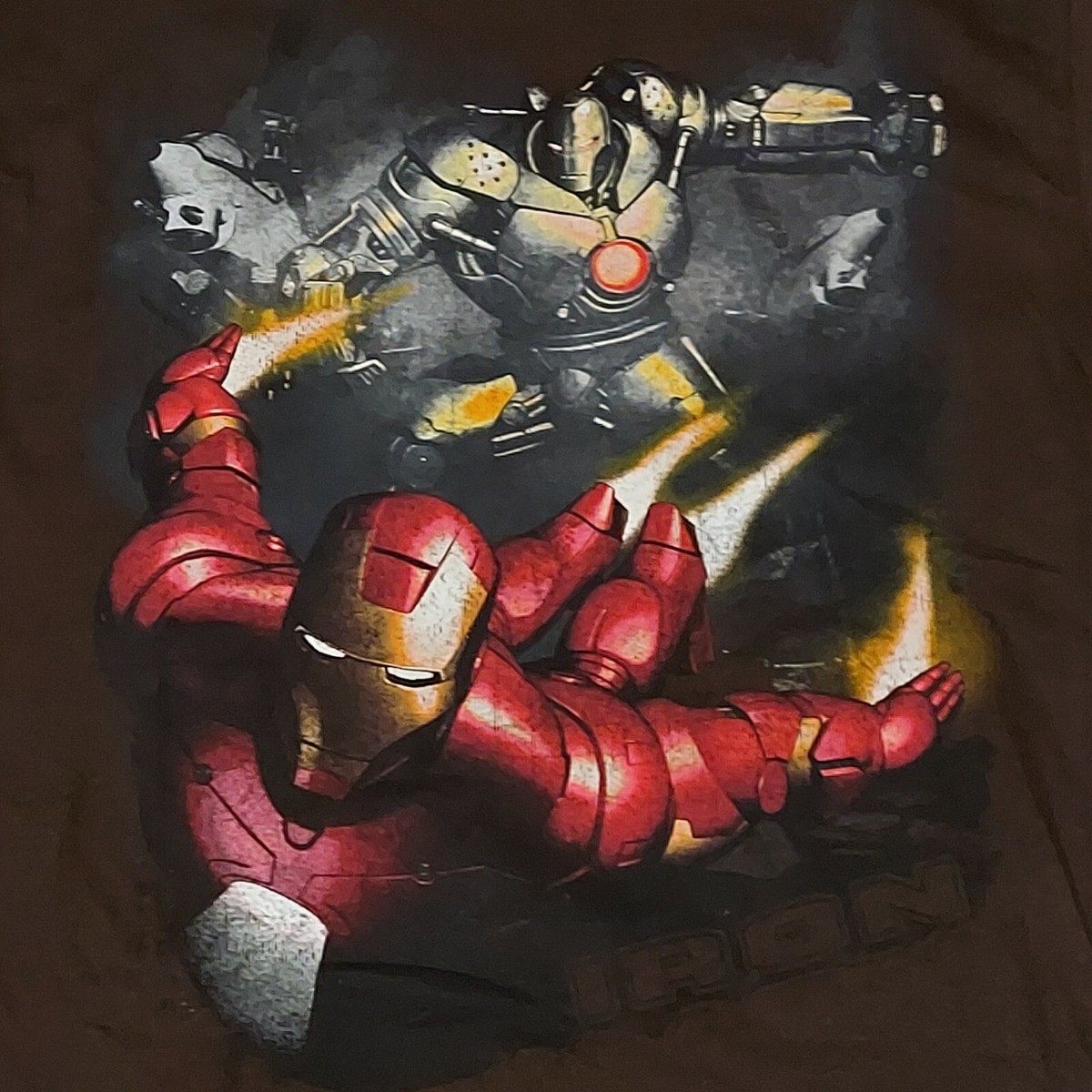 Men's Marvel 2008 Iron Man Movie Promo Mega Print AOP T Shirt Tee