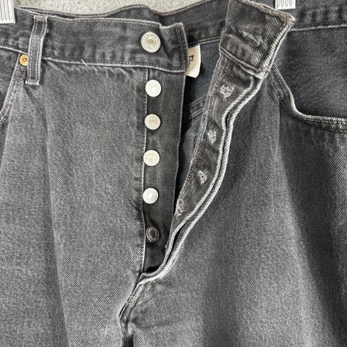 Vintage Levi’s 501 Jeans 90's Men's 40x30 Black Denim Button Fly - Picture 7 of 10