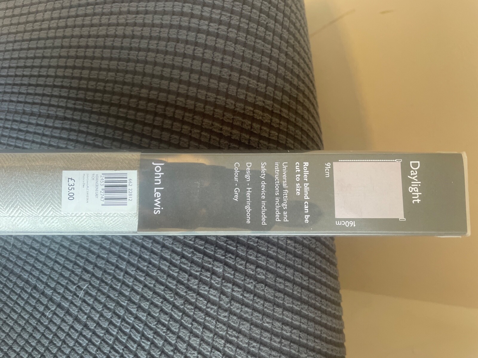 John Lewis Roller Blind. Can be cut to size. Colour Daylight. BRAND