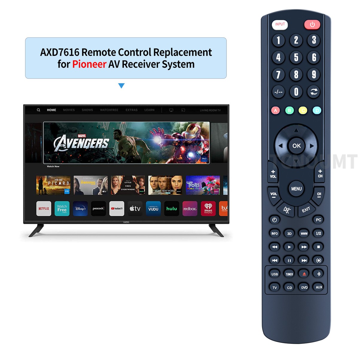 Telecomando Re-Flix Superior Light compatibile con TV Pioneer AXD1491