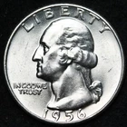 UNCIRCULATED UNC MS 1956-D WASHINGTON SILVER QUARTER FREE SHIPPING