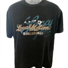 LOCAL MOTION Surf Aloha Hawaiian Tee Shirt Men L Large