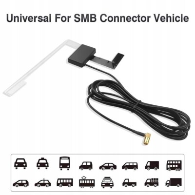 DAB+ Scheibenantenne inkl. 12V aktive selbstklebend SMB