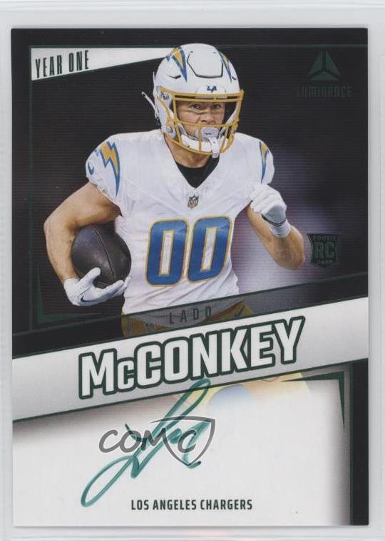 2024 Panini Luminance Year One Signatures RPS Green Ladd McConkey Rookie Auto RC