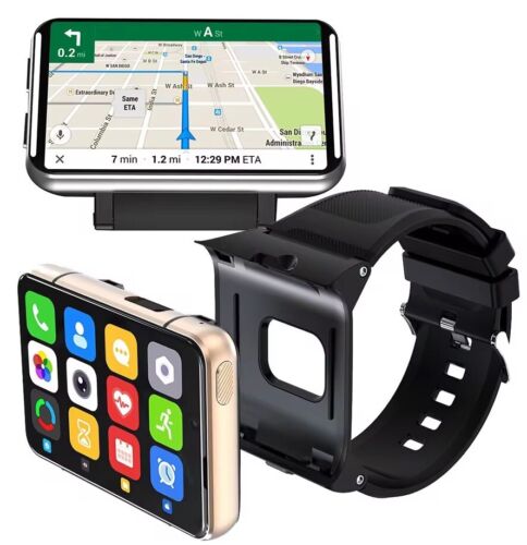 SMART WATCH 4+64GB 2.88" Touch Screen 4G Android 9.0 WristWatch 2 Cameras & GPS - Picture 8 of 13