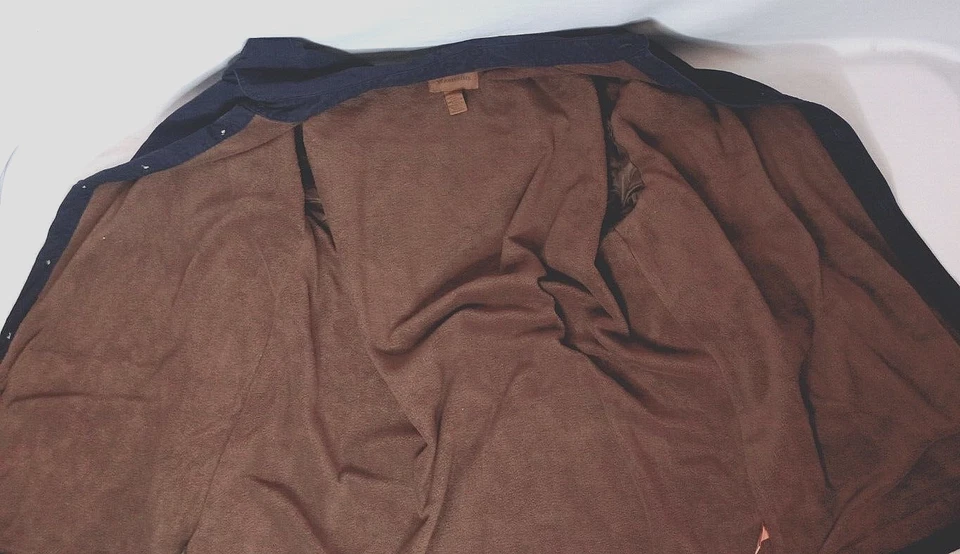 Chaqueta para hombre St Johns Bay talla XL azul forrada de lana con botones de lona Foto 3 de 4