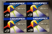 4 Memorex MP 120 8 MM Videocassette - SP 120 Minutes / LP 240 Minutes - 4 NEW