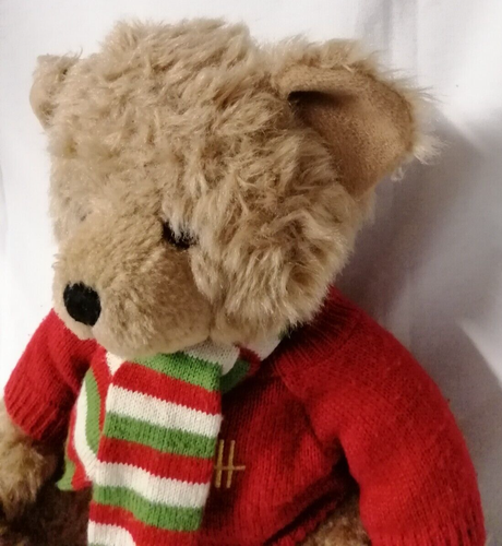 Harrods Weihnachtsbär 2010 Archie Teddybär Stofftier Plüsch rot Pullover - Bild 2 von 7