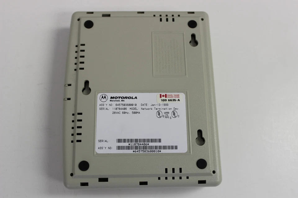 MOTOROLA NT1D NETWORK TERMINATION DEVICE 645750360010 *NO AC *WITH WARRANTY - Image 3 of 3