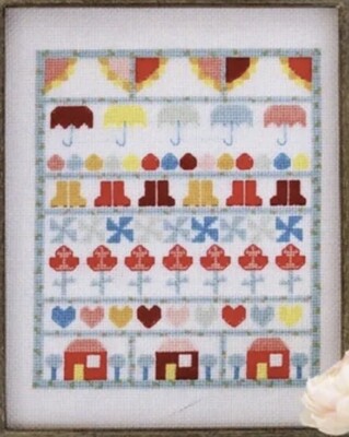 SINGING IN THE RAIN Cross Stitch Chart Pattern by Flamingo Toes