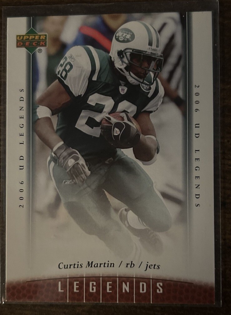 2006 Upper Deck Legends Football Curtis Martin Card # 7 New York Jets Patriots