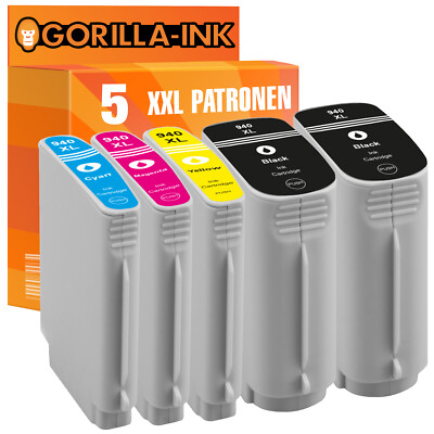 5 Patronen für HP 940XL mit Chip für HP 940 XL Officejet Pro 8000 8500 8500A
