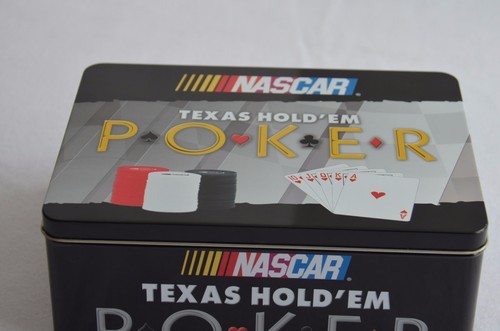 NASCAR Poker Game Texas Hold'me Tin New Sealed