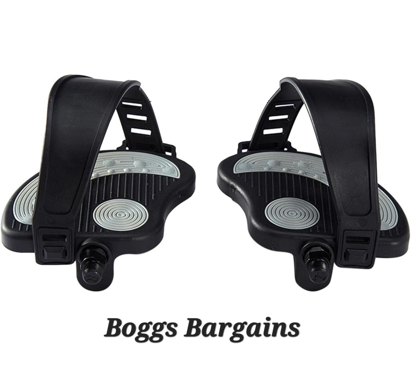 Exercise Bike Pedals with Straps 1/2 inch Thread Compatible With