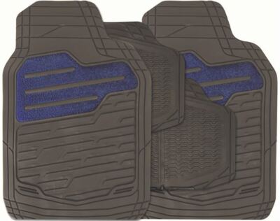 Streetwize Car mat Full set 4pc Blue and Black full set Universal Fit Protector 
