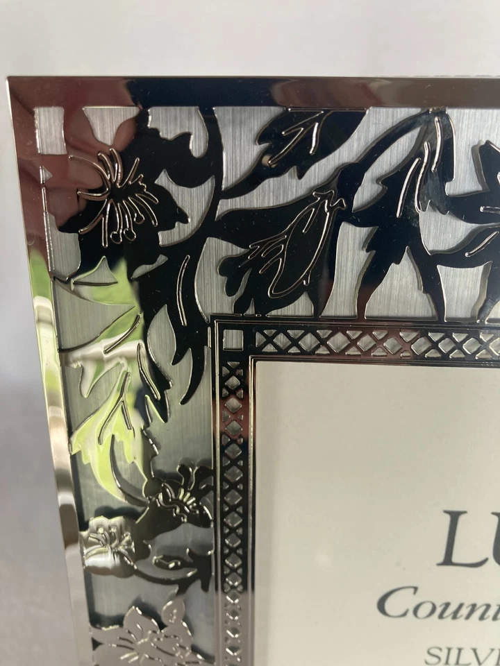  Marco de fotos LUNT PLATEROS COUNTRY GARDEN placa plateada Foto 3 de 4