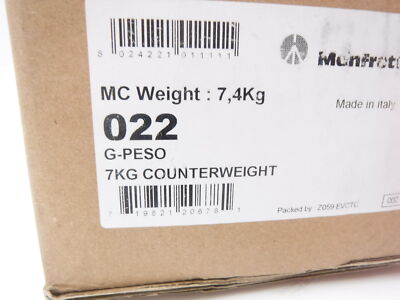 Manfrotto 15LBS 7KG G-PESO Boom Counterweight 022 | eBay