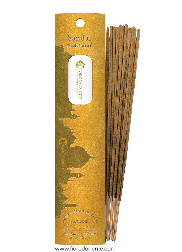 Sandalo Traditional Incense, Incenso Naturale, 10 Bastoncini