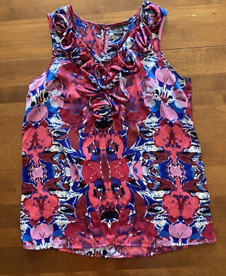 Top  sleeveless scoop neck Colorful (Pinks & Blues) AKS - Amy K Su