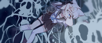 Anime Cat Ears Girls White Hair Blue Eyes Cat Girl  Gaming Mat Desk 9631