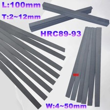 HRC89-93 Solid Carbide Flat Bar Rod Strip Length 100mm Turning Tools T:2mm 12mm