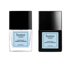 butter LONDON top coat duo NEW .2 oz Matte UV topcoat & Shine UV topcoat