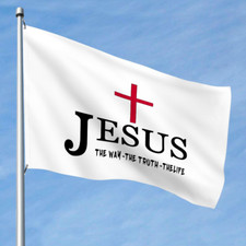 Jesus Christ Christian Cross Flag 2x3Ft 3X5Ft 4X6Ft 5X8Ft Banner Flags