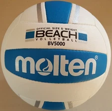Molten BV5000-SB Elite Beach Volleyball Silver/Blue US Seller