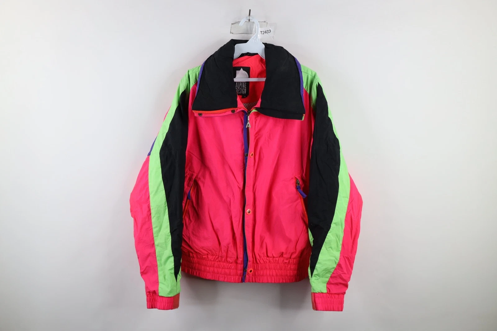 Vtg 90s Streetwear Mens Medium Goretex Waterproof Color Block Full Zip Jacket